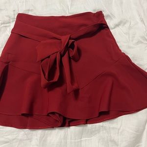 Zara Size S Red skirt with shorts under